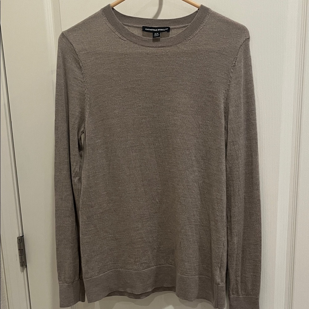 Katherine Barclay women’s scoop neck gray Sweater